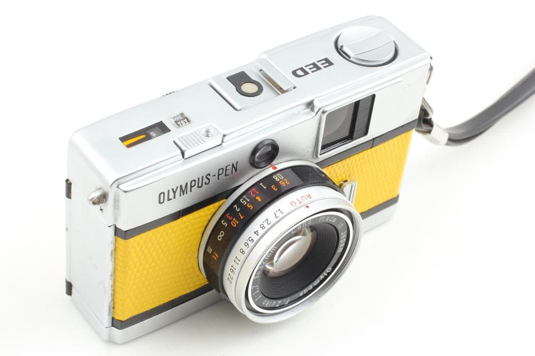 【整備済　美品】イエロー オリンパス PEN EED 露出計OK #1348