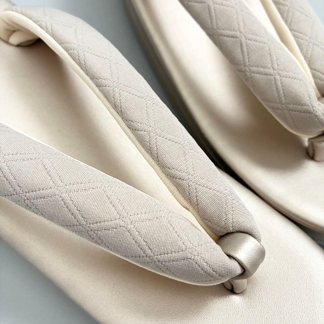 [ベージュ]上品草履バッグセット　フリーサイズ　成人式　卒業式　振袖