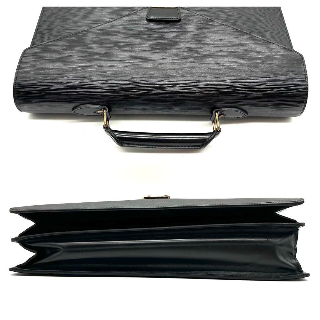 ルイヴィトン　セルヴィエットコンセイエ　ビジネスバッグ　エピ　レザー　黒