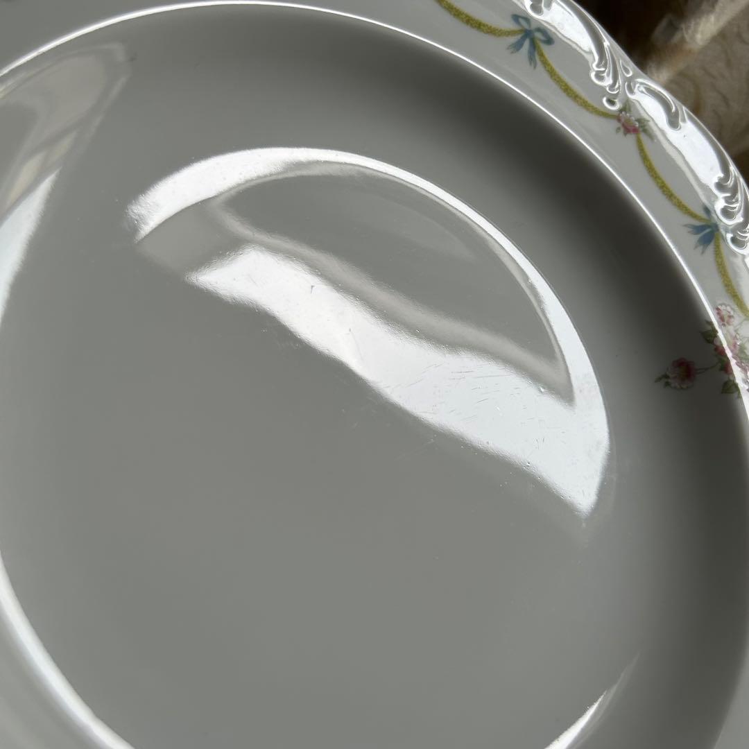 ドイツ製ROSENTHAL可憐なリボンガーランド ホイップレリーフディッシュ6枚