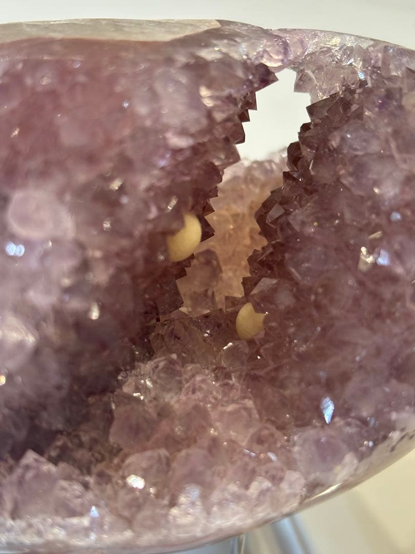 天然水晶　美しい薄ピンク紫色