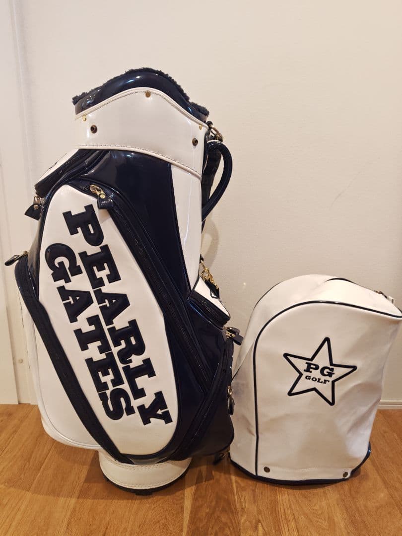 PEARLY GATES キャディバッグ ホワイト/ネイビー【美品】