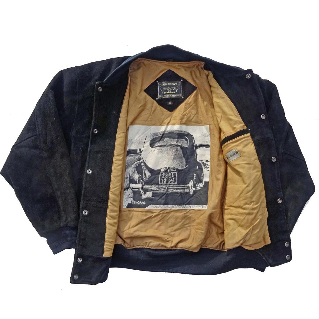 MEN'S TENORASメンズティノラス 牛革オールレザースエードスタジャン黒