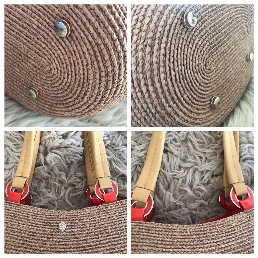 【極美品】HELEN KAMINSKI ラフィア　カゴバッグ　トートバッグ