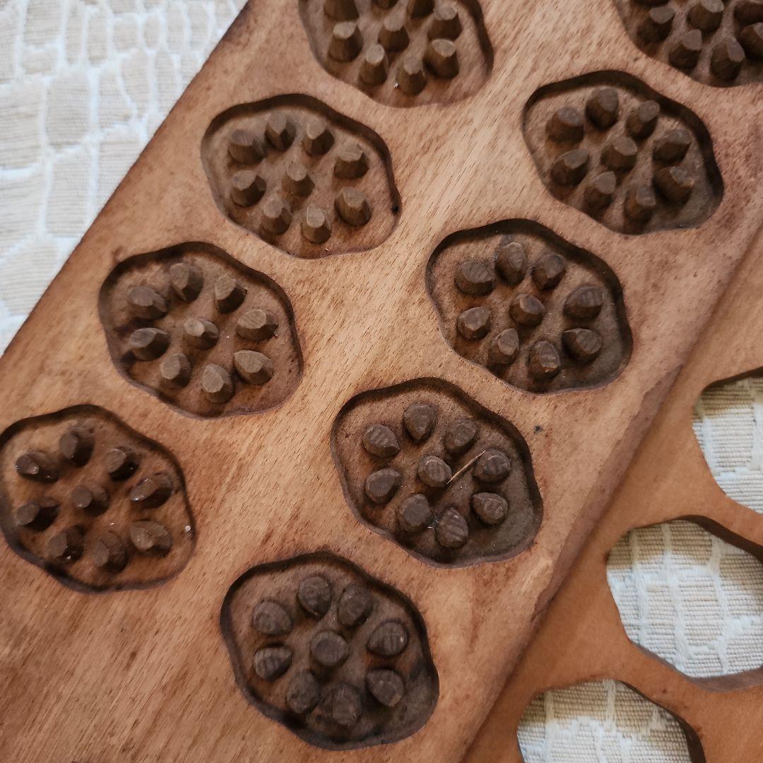 菓子木型-199　古い 木型 菓子型 和菓子 木製 古道具 古物