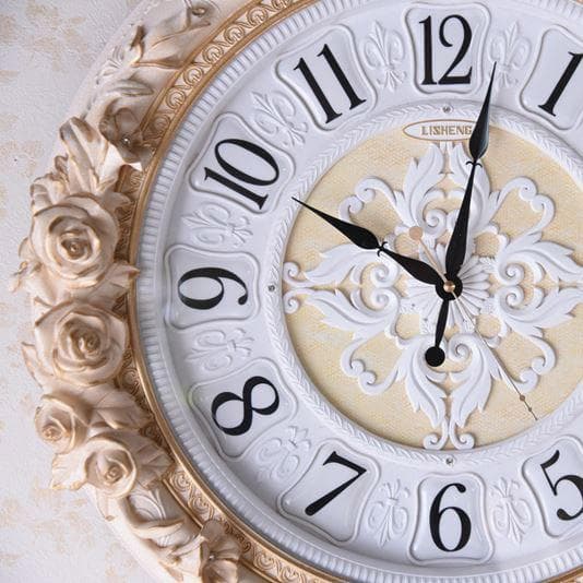 掛時計 薔薇 ローズ プリンセス ホワイト