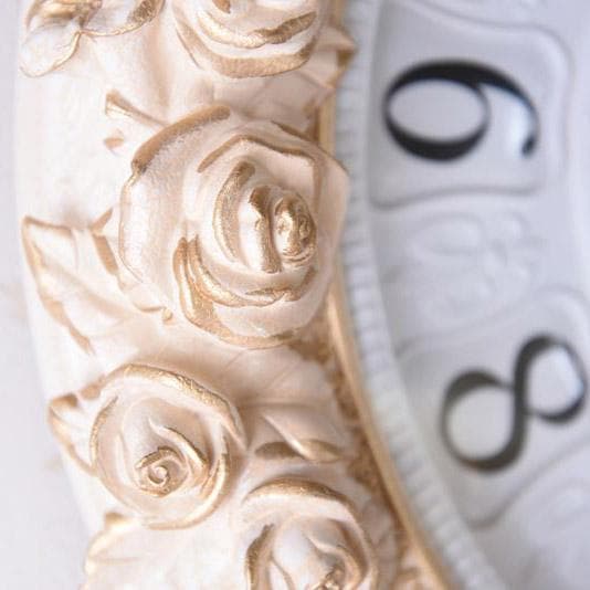 掛時計 薔薇 ローズ プリンセス ホワイト