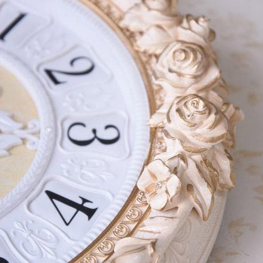 掛時計 薔薇 ローズ プリンセス ホワイト