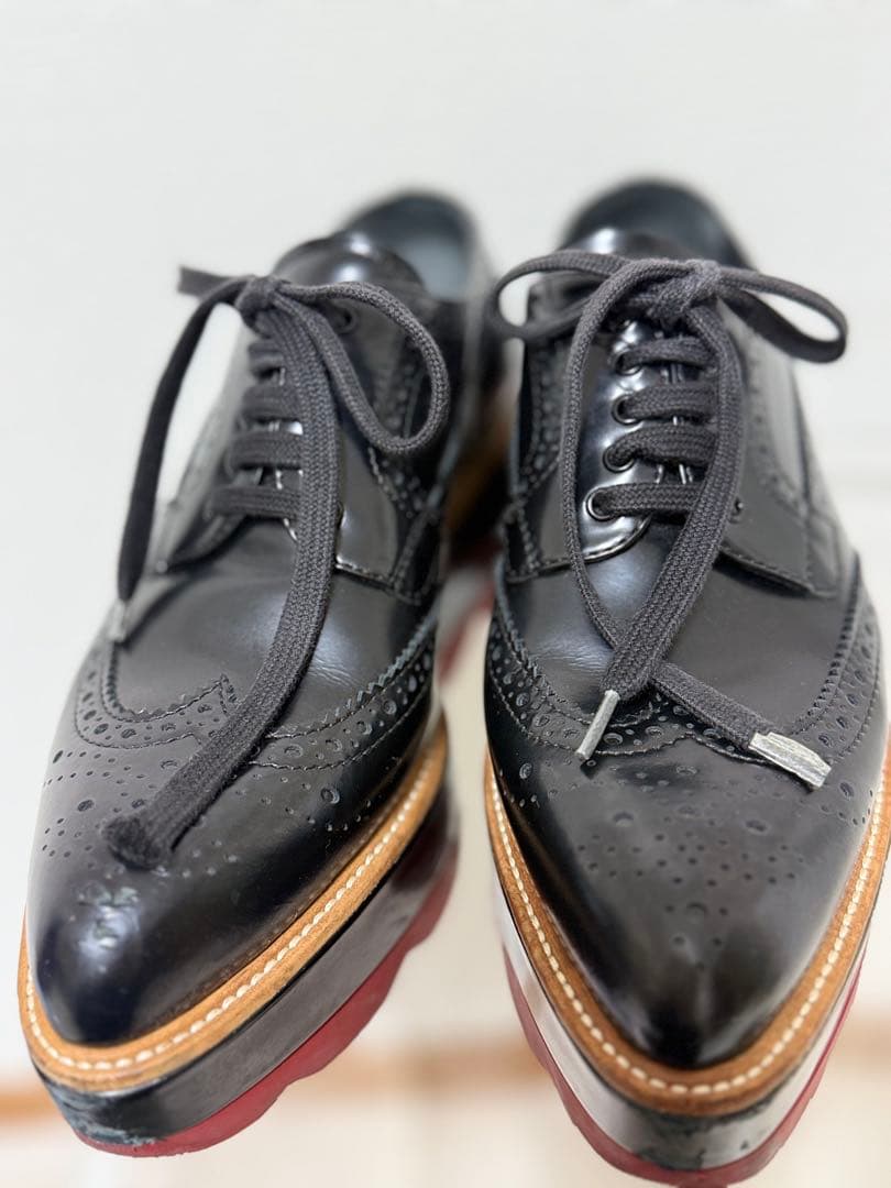 PRADA 厚底　ブラックオックスフォードシューズ 37.5⭐︎箱無し⭐︎