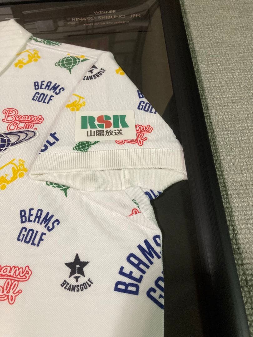 《極貴重》2019全英女子OP優勝　渋野日向子プロサイン入りウェア支給品　額入