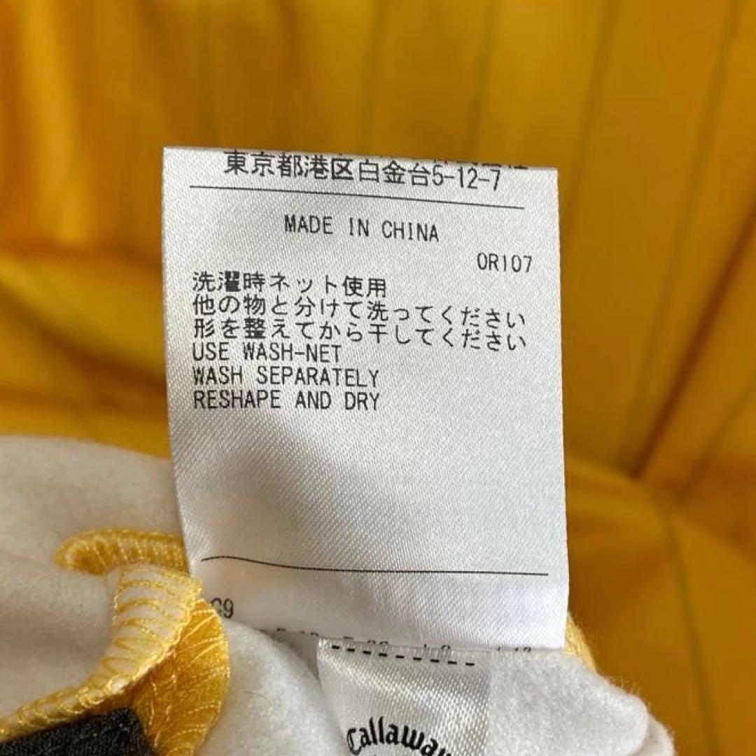 極美 callaway 袖プリント 長袖 ポロシャツ キャロウェイ
