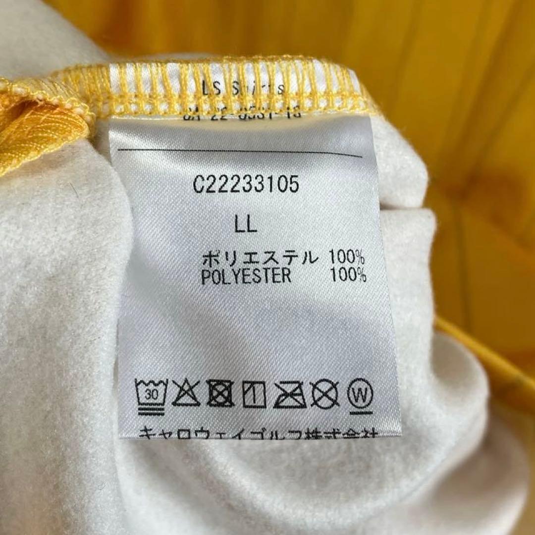 極美 callaway 袖プリント 長袖 ポロシャツ キャロウェイ