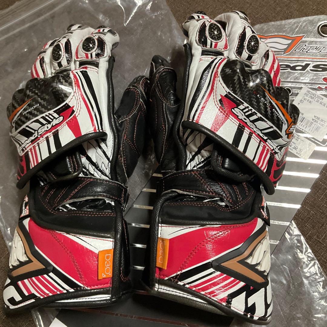 ヒョウドウ レーシンググローブ　HYOD HRG201DN D3O 赤　M