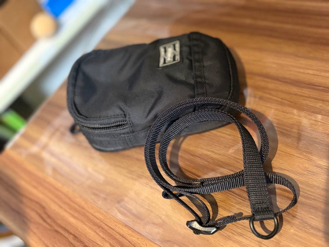 PORTER ブラック ポーチ 日本製 ストラップ付き