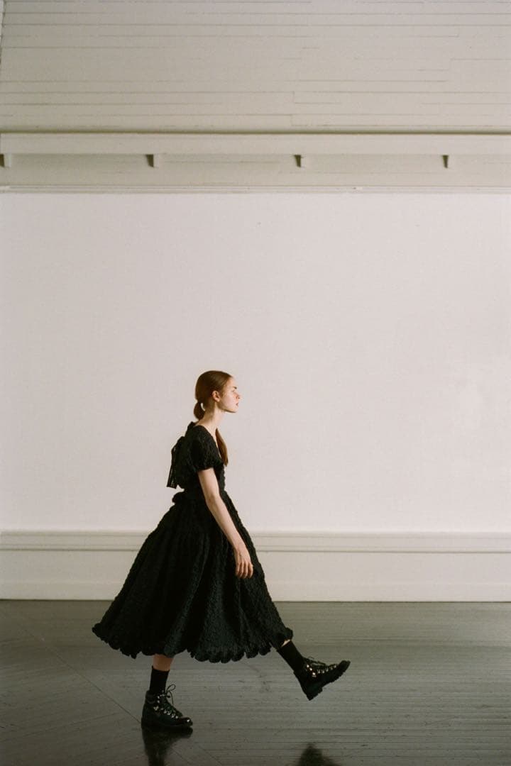 【CECILIE BAHNSEN】 フリル スカラップヘム ワイドパンツ