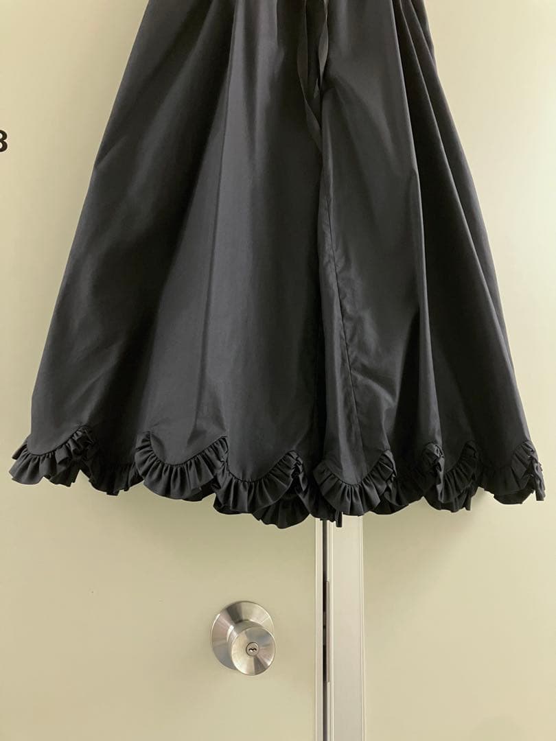 【CECILIE BAHNSEN】 フリル スカラップヘム ワイドパンツ