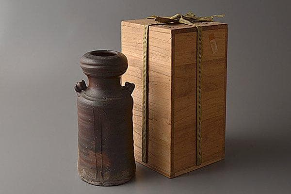 u485 茶道具　山荘窯　藤本道生　備前花生