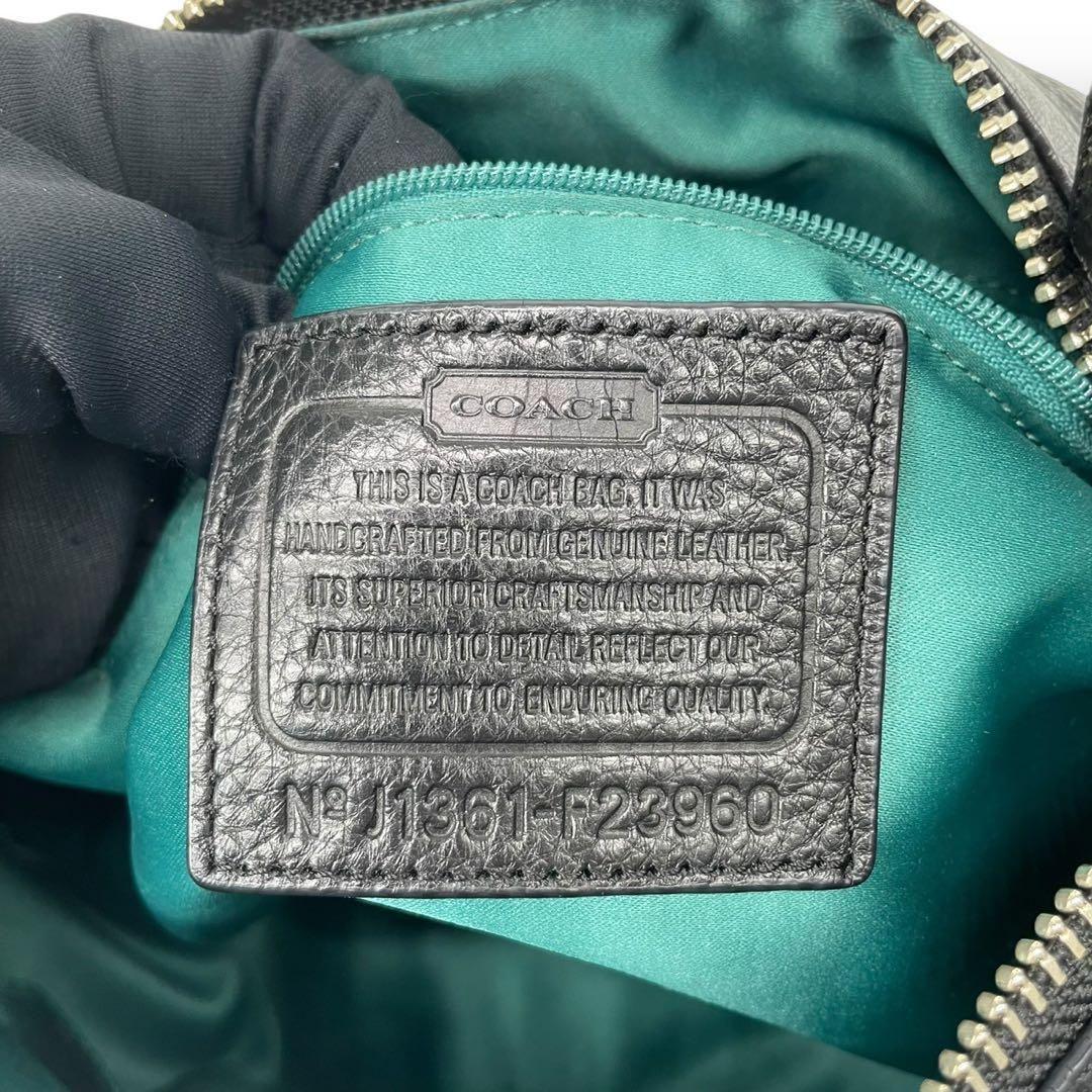 美品 4789 COACH コーチ ショルダーバッグ レザー ブラック