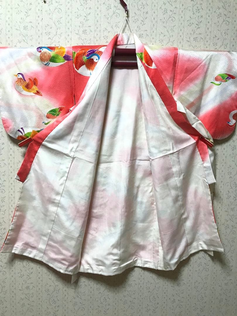 七五三着物　女の子　正絹　姉妹2枚セット‼️仲良しオシドリ❤️5歳7歳　　1歳2歳