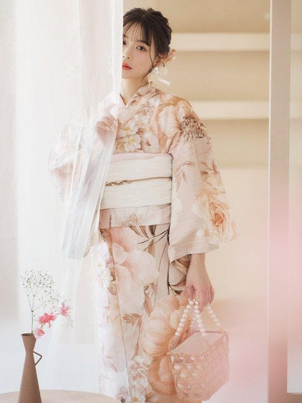 sugerくすみピンクスウィート浴衣　2点セット 新品未使用　定価16,480円