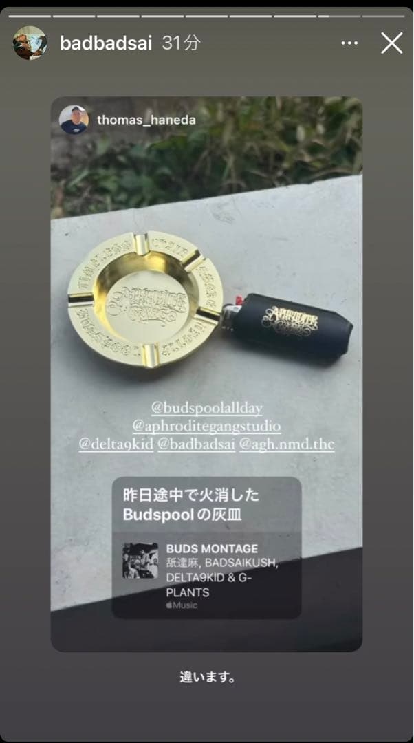 BUDSPOOL ASHTRAY 灰皿 舐達麻 ブルー 新品未使用