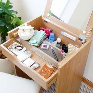 シンプル ドレッサーセット/化粧台・スツールセット 【ナチュラル】 幅50cm