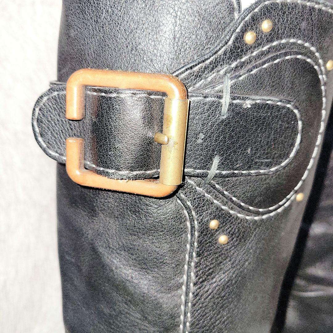 Chloe/クロエ ロングブーツ　Vibram ヒール バックル スタッズ