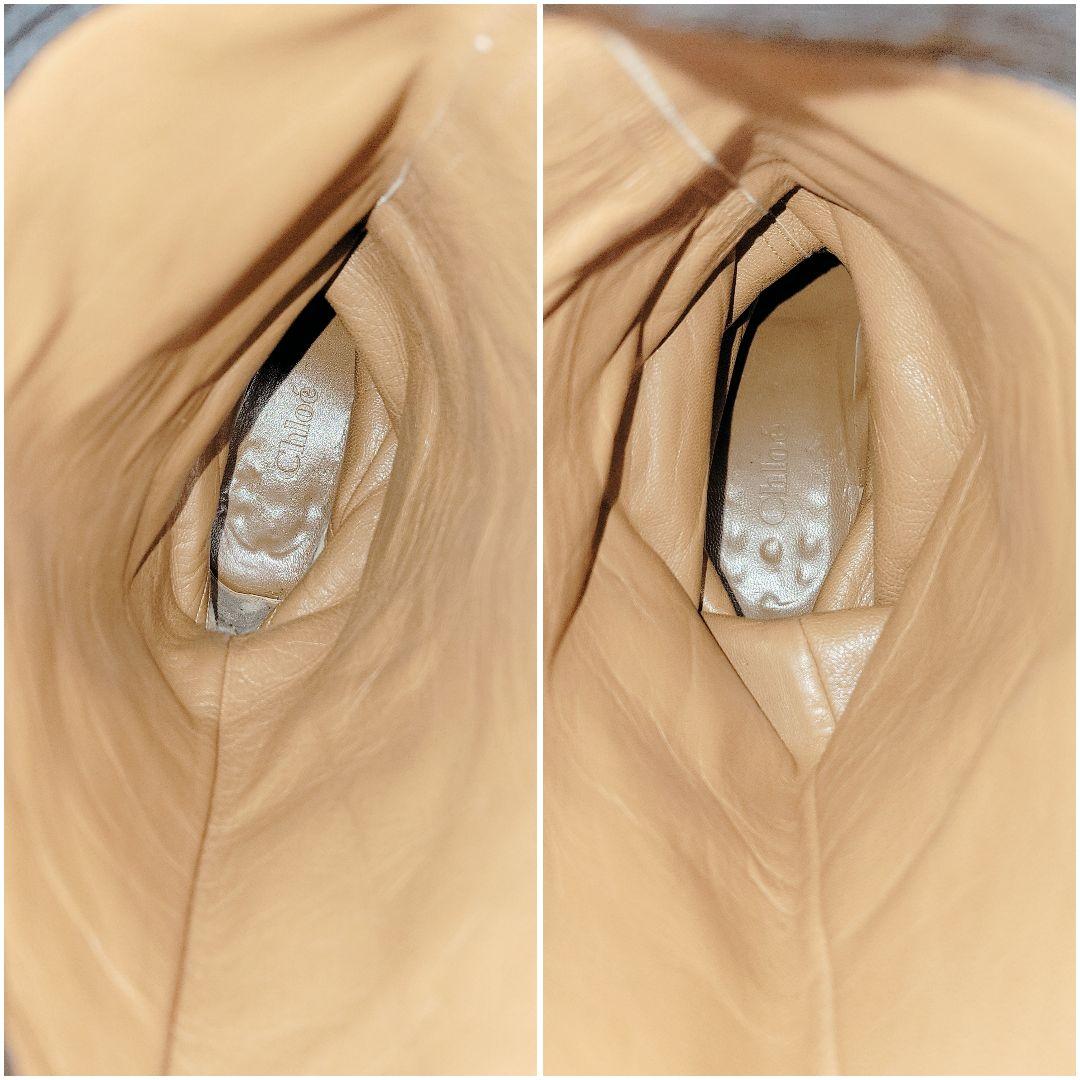 Chloe/クロエ ロングブーツ　Vibram ヒール バックル スタッズ