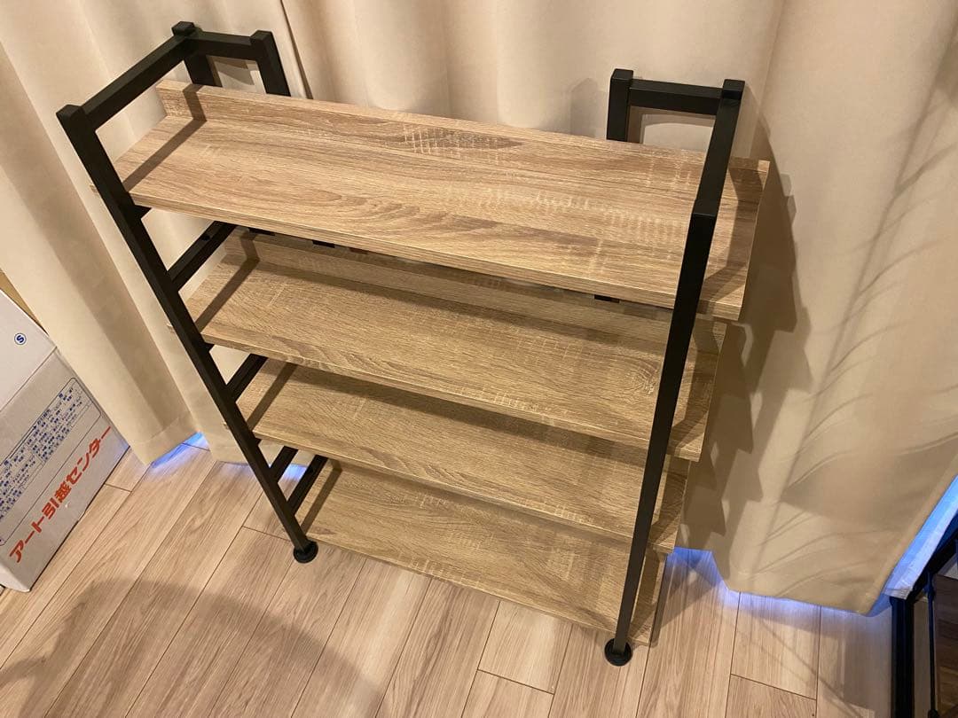 ワイエムワールド　スリムブックシェルフ　オーク　00-242-ok