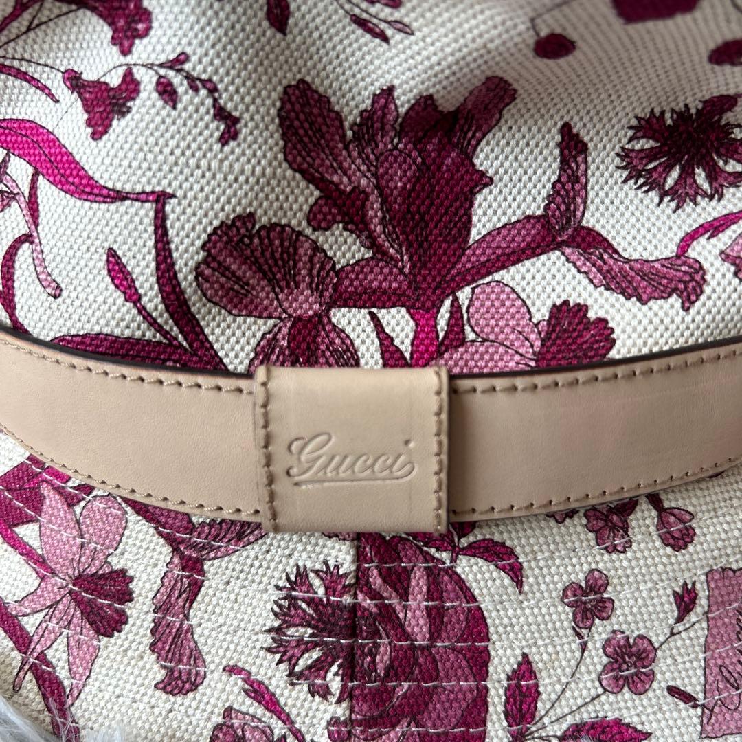 GUCCI グッチ フローラ 花柄 バケットハット 帽子 ハット ピンク