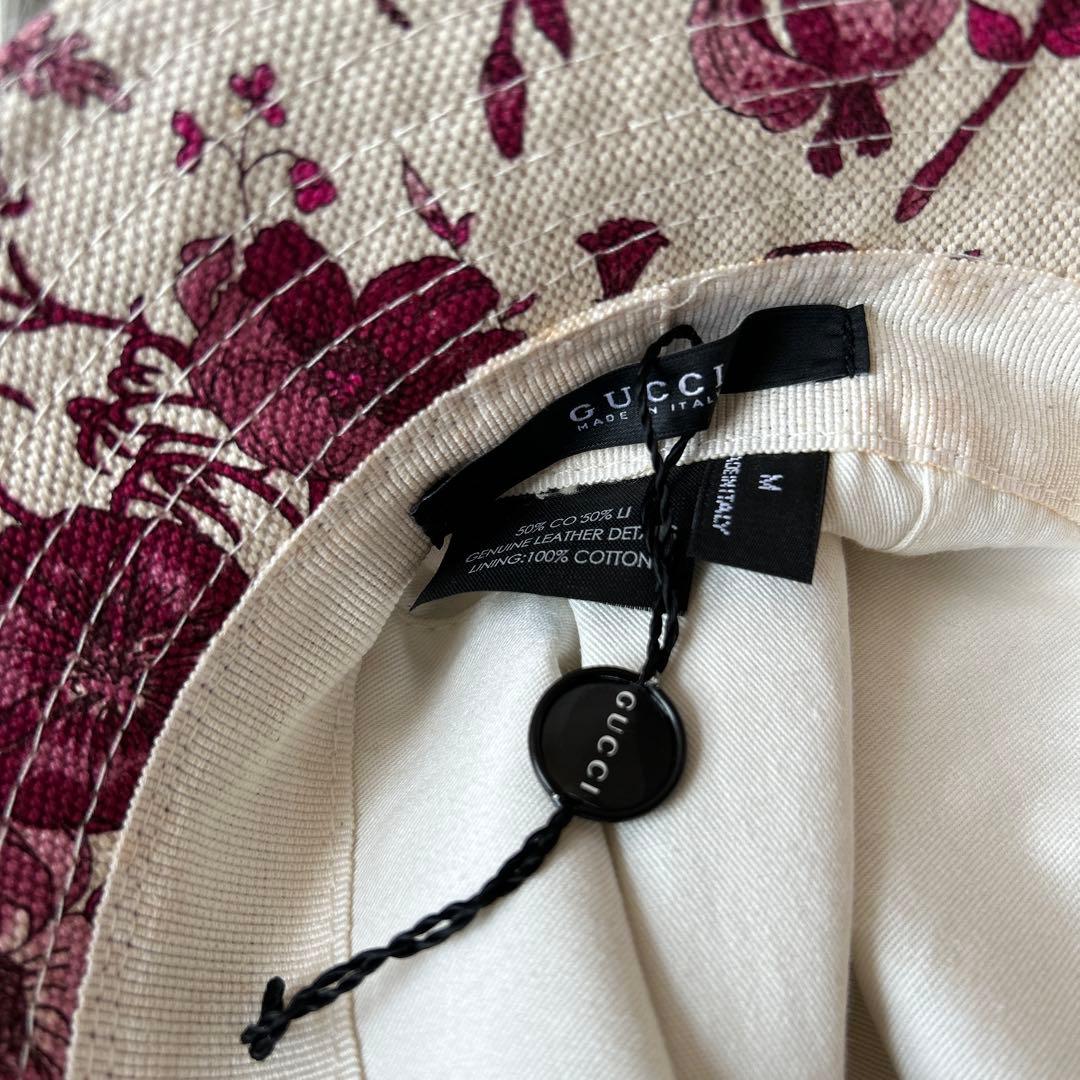 GUCCI グッチ フローラ 花柄 バケットハット 帽子 ハット ピンク