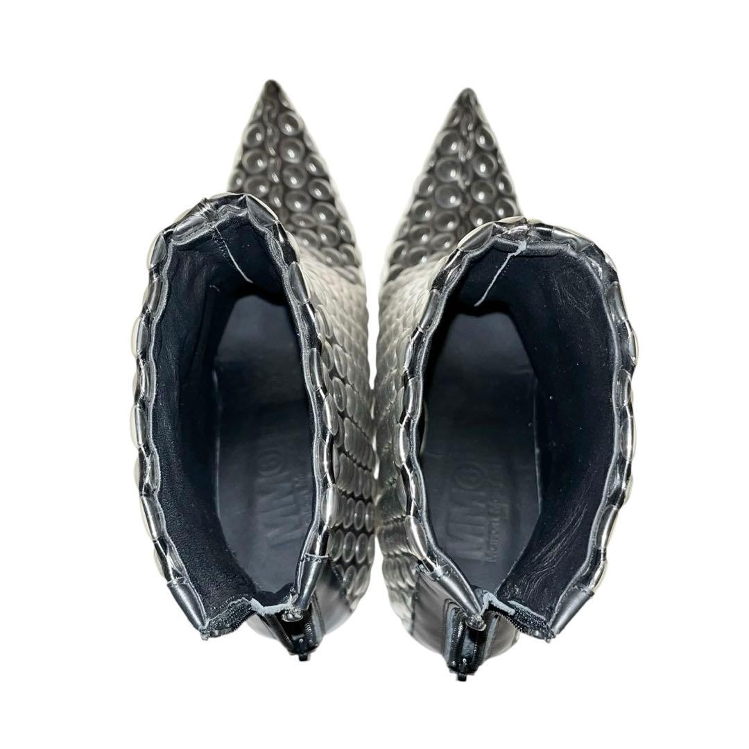 【極美品】◾️MM⑥メゾンマルジェラ◾️緩衝材ブーツ◾️バックジップ◾️レザー◾️ブラック