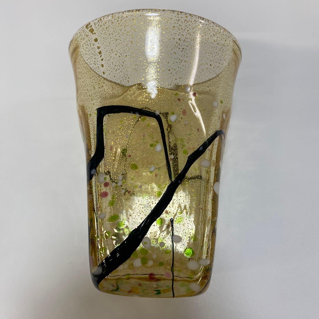 グラスアート　クロキ　黒木国昭　光琳　グラス　タンブラー　1客　金彩　水割り