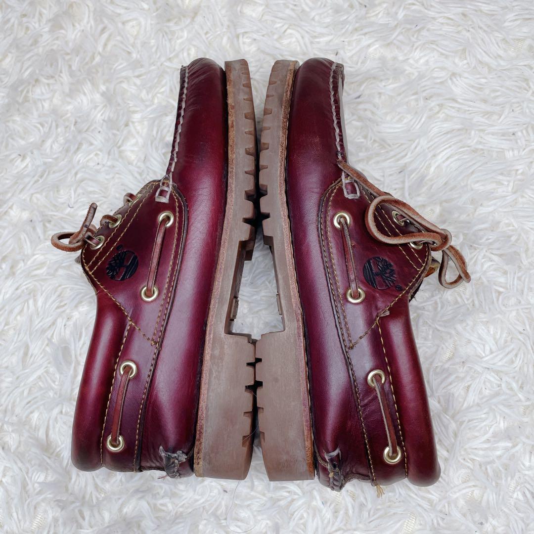 定番✨ ティンバーランド スリーアイ デッキシューズ バーガンディ