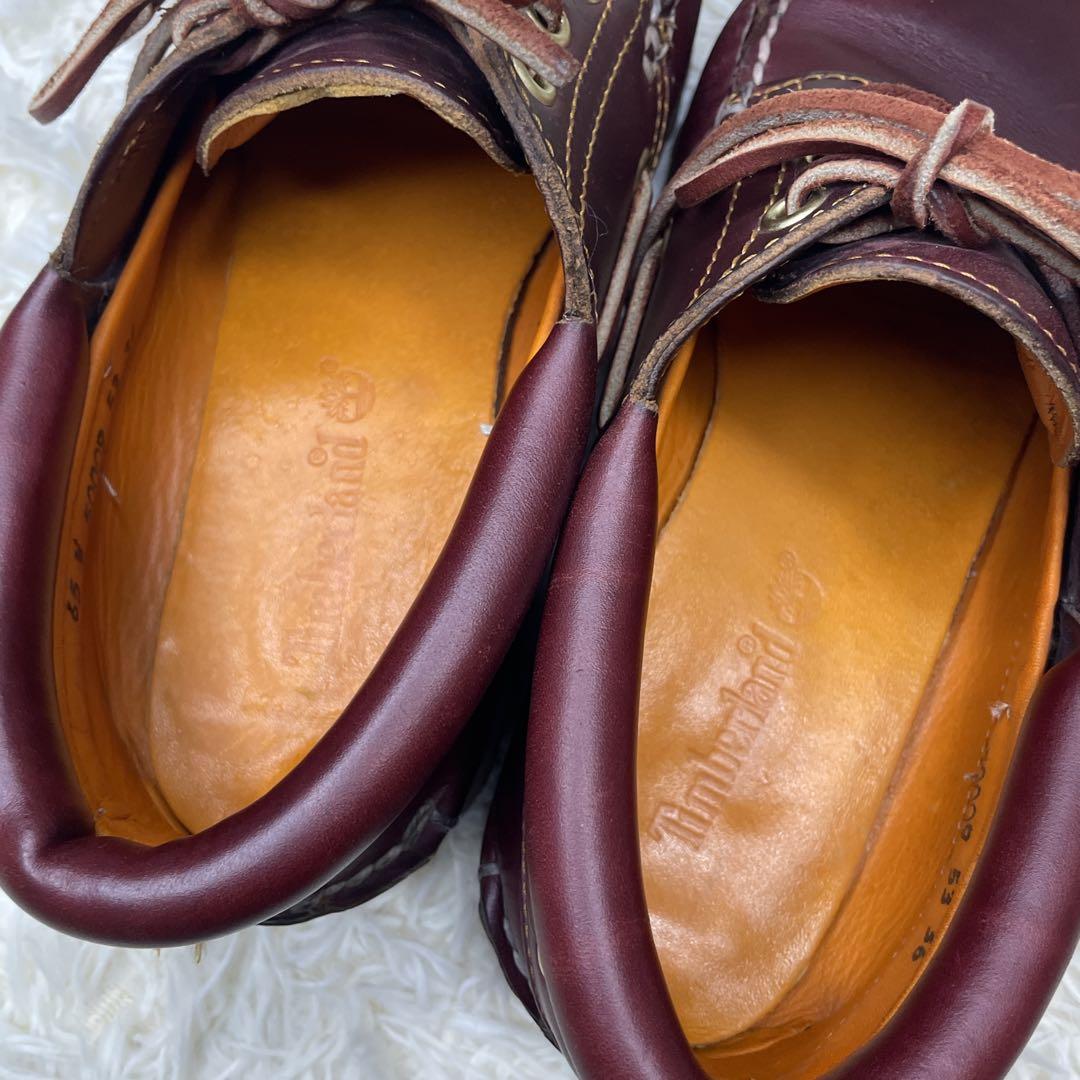 定番✨ ティンバーランド スリーアイ デッキシューズ バーガンディ