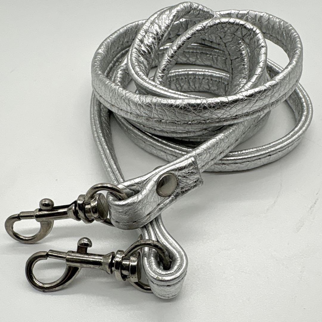 美品✨ジャンニキアリーニ アリファS 2WAY レザー シルバー