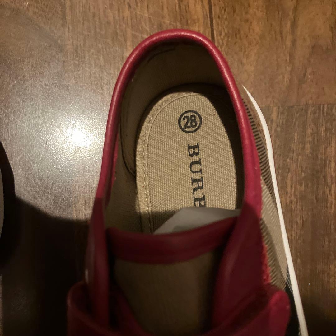 BURBERRY 子供用シューズ 28サイズ 赤チェック