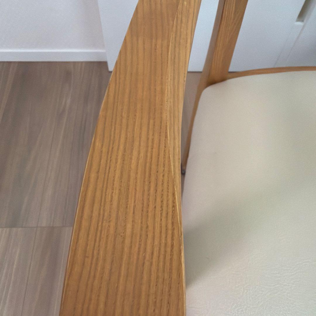 2脚値段！ニトリ ダイニングチェア ロレイン2 肘付き ライトブラウン　オシャレ