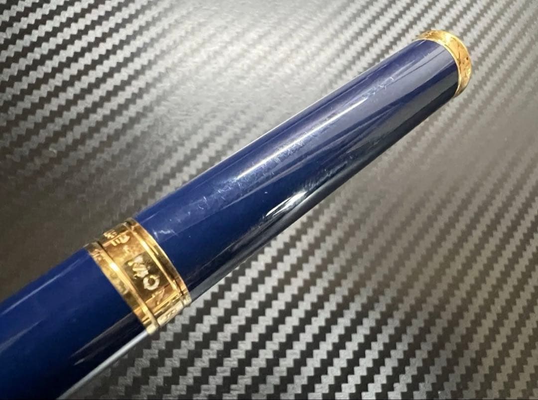 極美品 モンブラン ノブレス F 細字 オブリージュ ダークブルー 万年筆