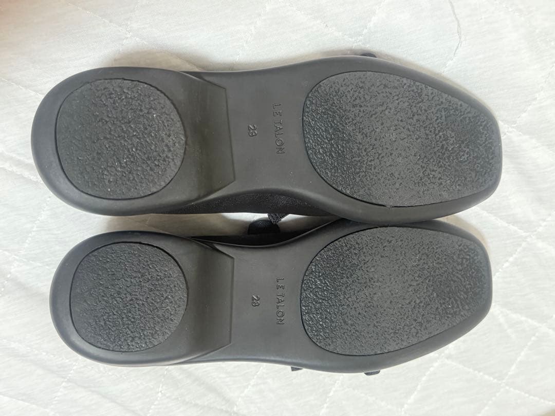 【新品未使用】 ルタロン ダブルリボン バレリーナ シューズ ブラック