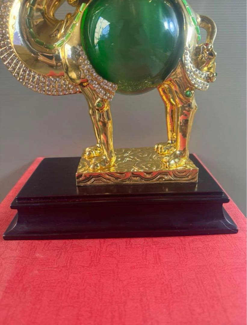 1542 中国美術 りゅうきんらくだ 流金駱駝 金メッキ ラクダ 奮門開拓　2客