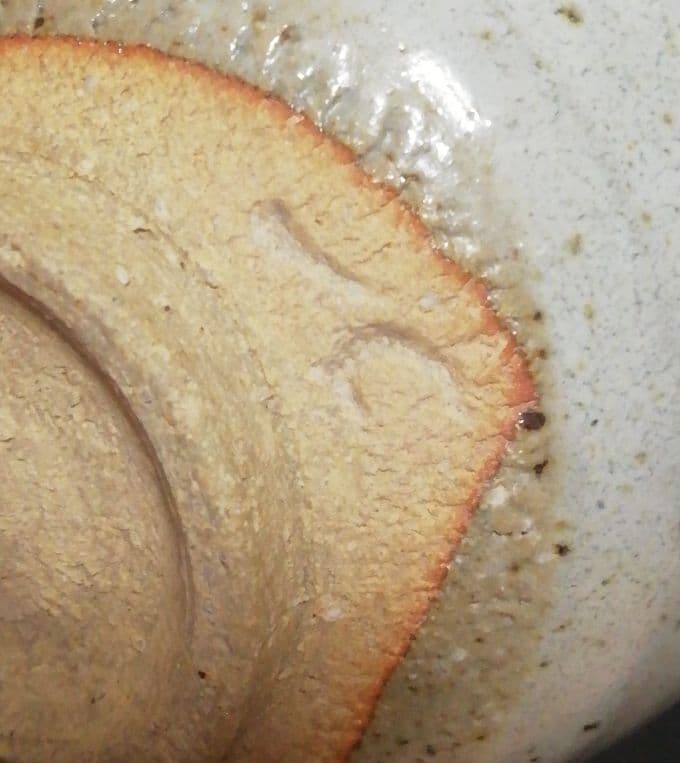 西岡小十作　斑唐津　茶碗　共箱　仕服付　茶道具