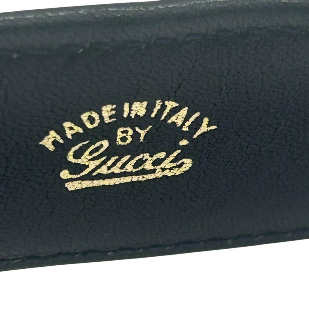 【極美品】グッチ GGキャンバス×レザー ベルト ツートーGGバックル 77cm