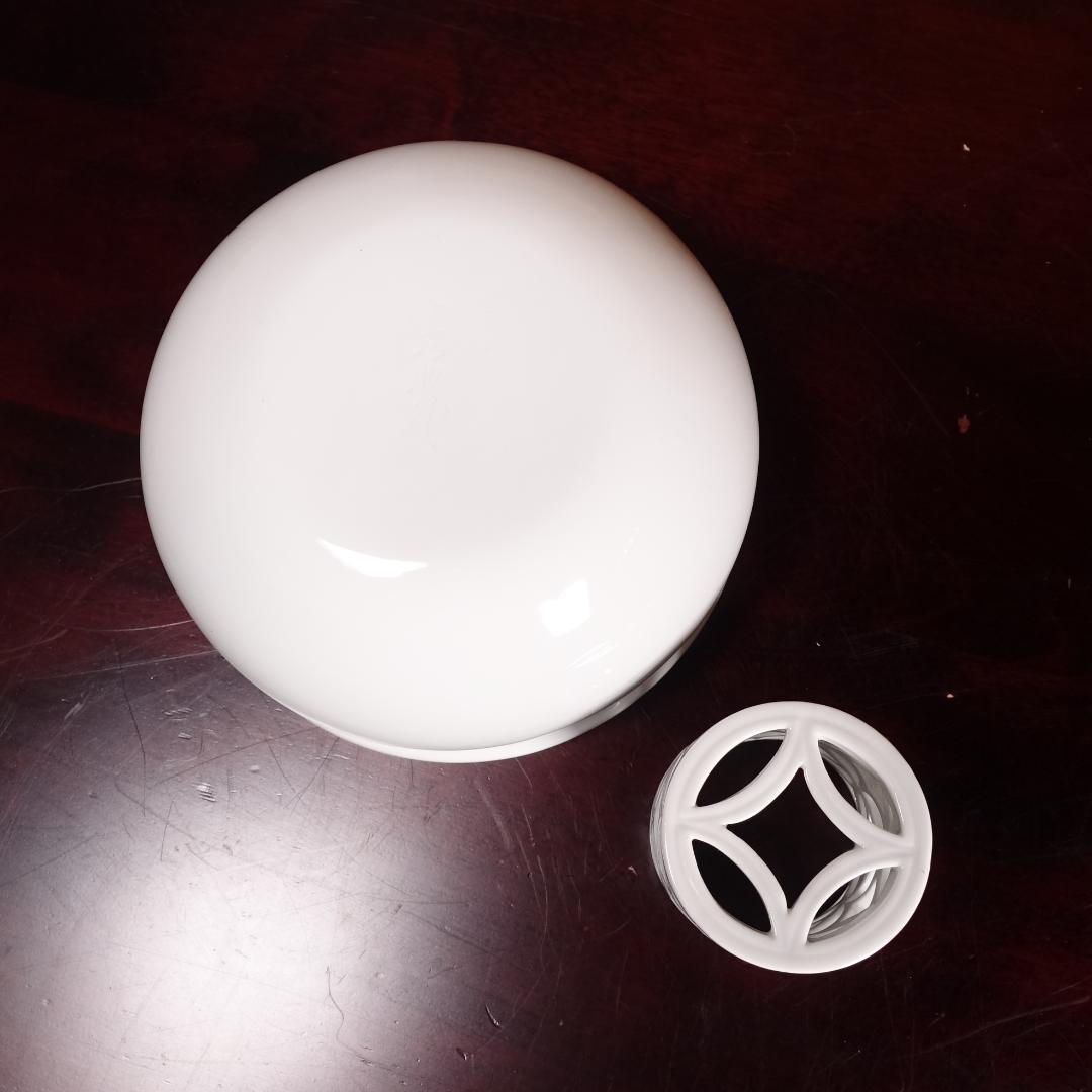 13代 横石嘉助 白磁七宝透 皆具 共箱 茶道具 平戸焼