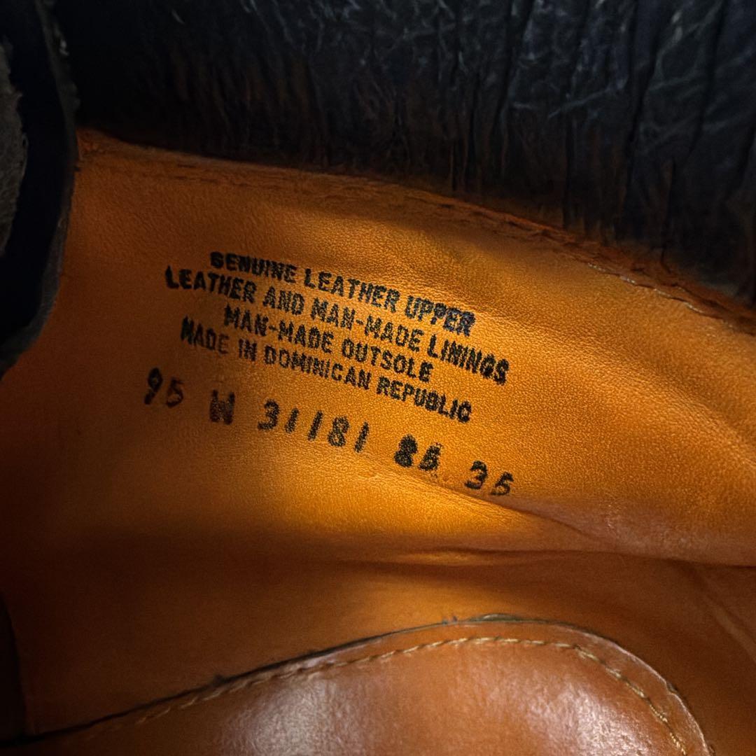 希少 ティンバーランド 6インチブーツ 黒 9.5W 27.5cm 刺繍 本革