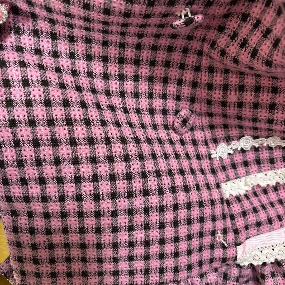 星*奨様 BODYLINEボディラインのチェック柄ワンピコート　ワンピース　姫ロ