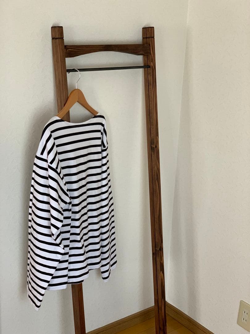 【洋書スタイル】木とアイアンのスリムハンガーラック