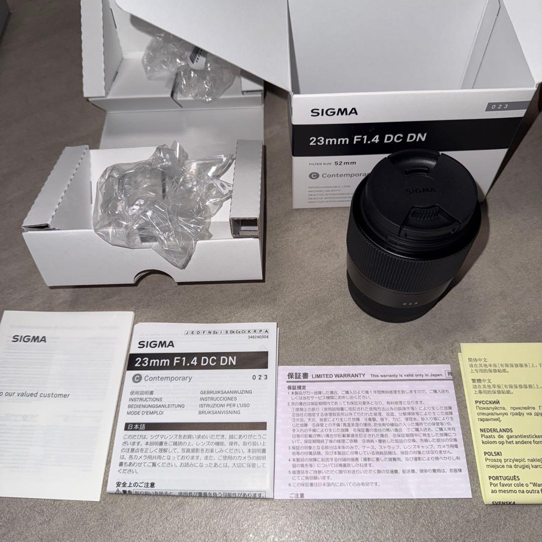 【美品】SIGMA 23mm F1.4 DC DN Eマウント