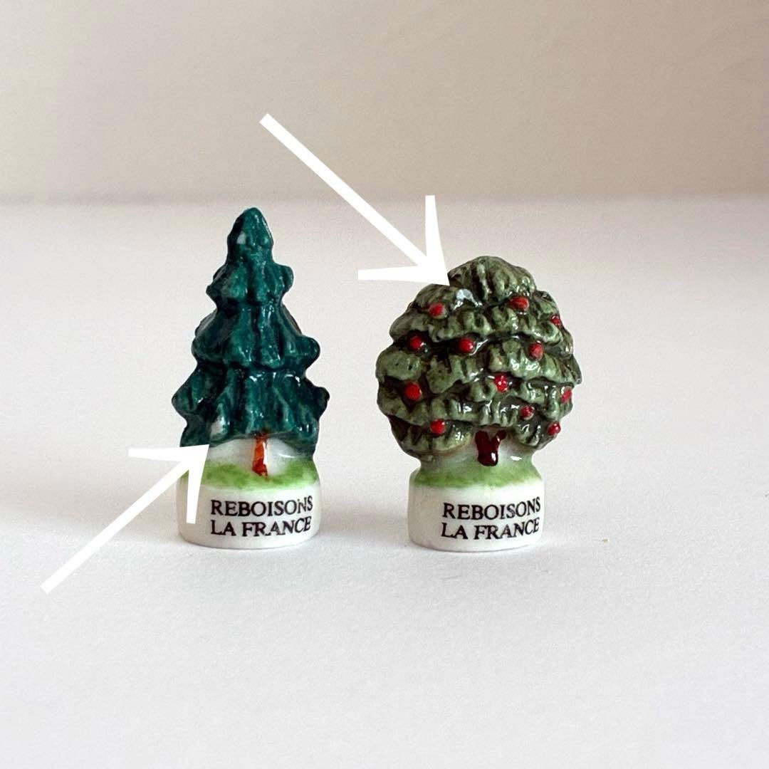 フランスの樹木　フェーブ　ヴィンテージ　フランス　陶器　ミニチュア　置物