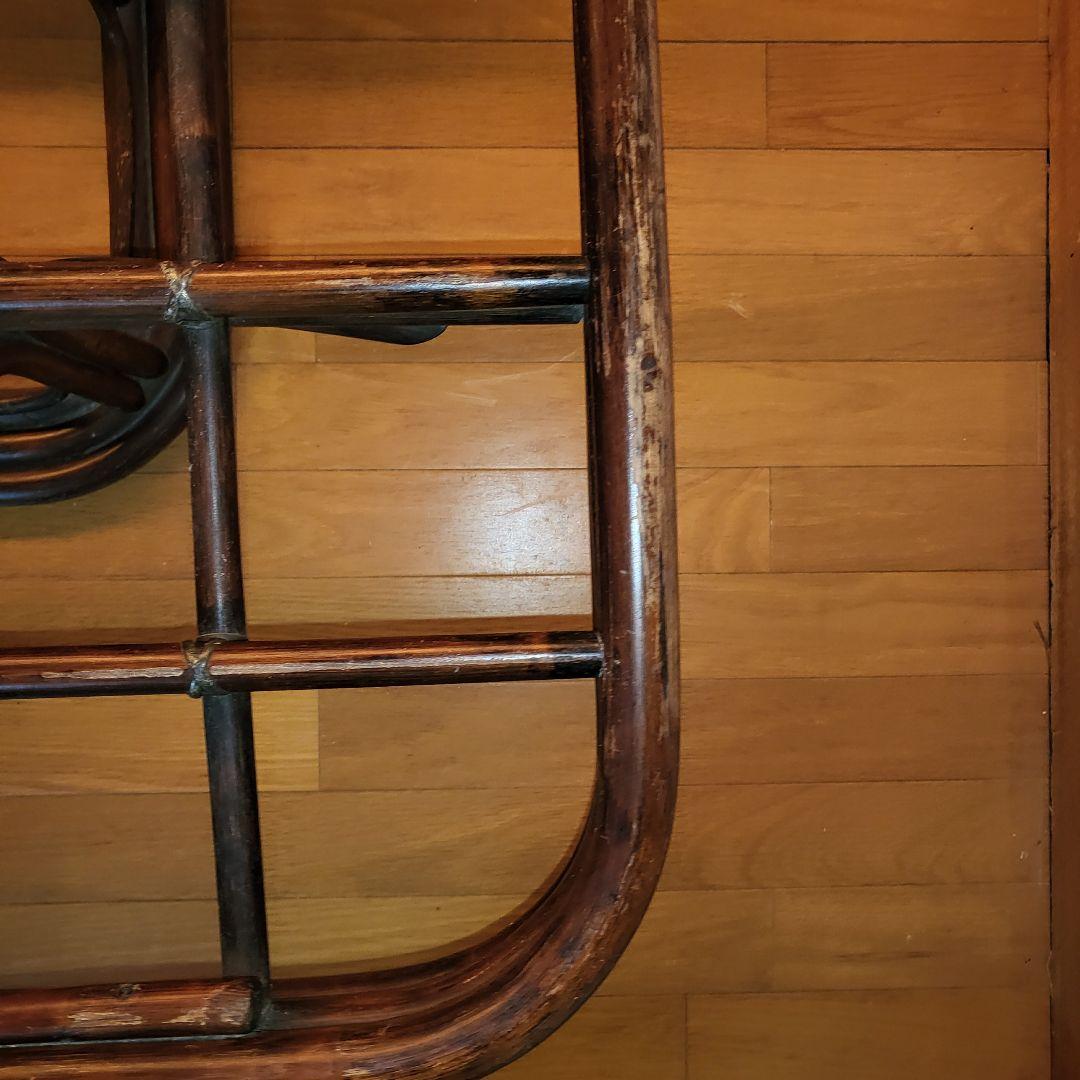 ラタンテーブル　ガラステーブル　大型 センターテーブル　ラタン　ローテーブル